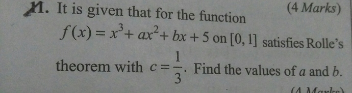 Rolle's Theorem - Maths Doubts - goIIT.com
