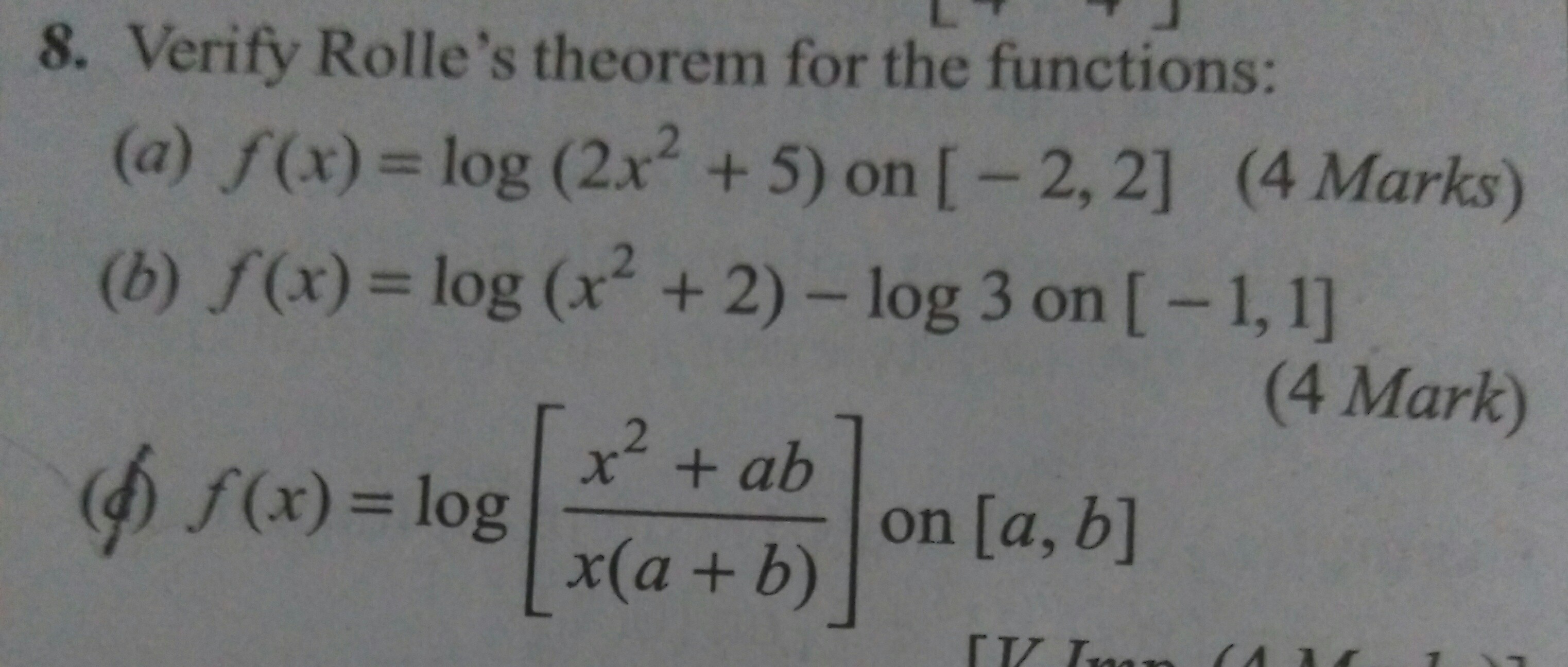 Rolle's Theorem - Maths Doubts - goIIT.com