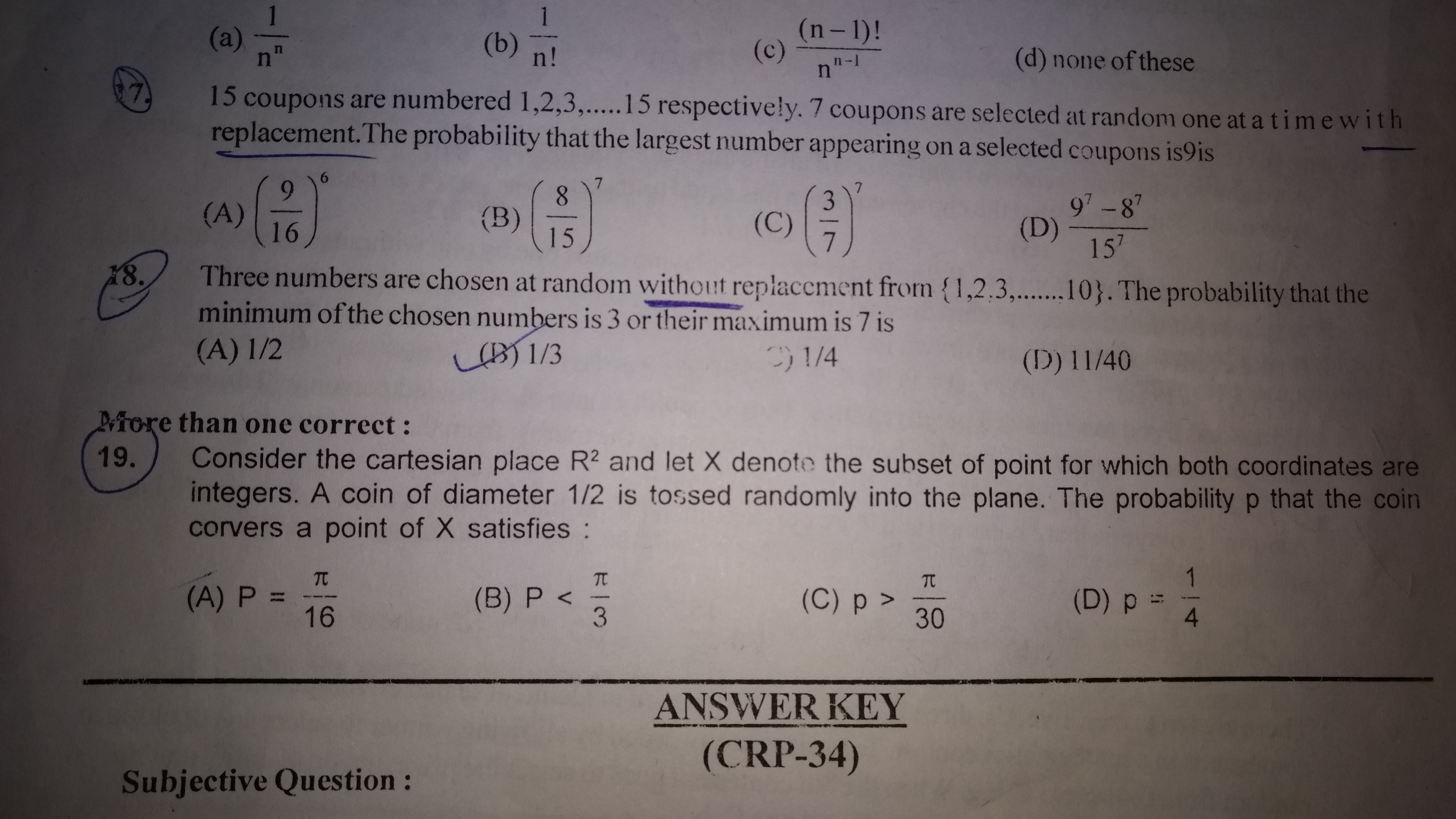 Probability - Maths Doubts - goIIT.com